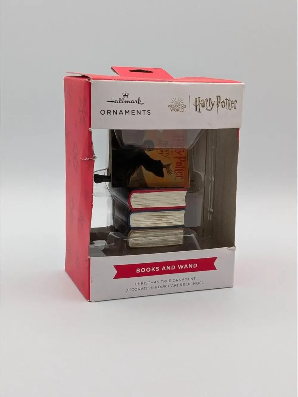 Hallmark Harry Potter Books and Wand Christmas Ornament